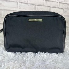 Borsa porta accessori vintage Gucci Tom Ford epoca tela nera logo targa