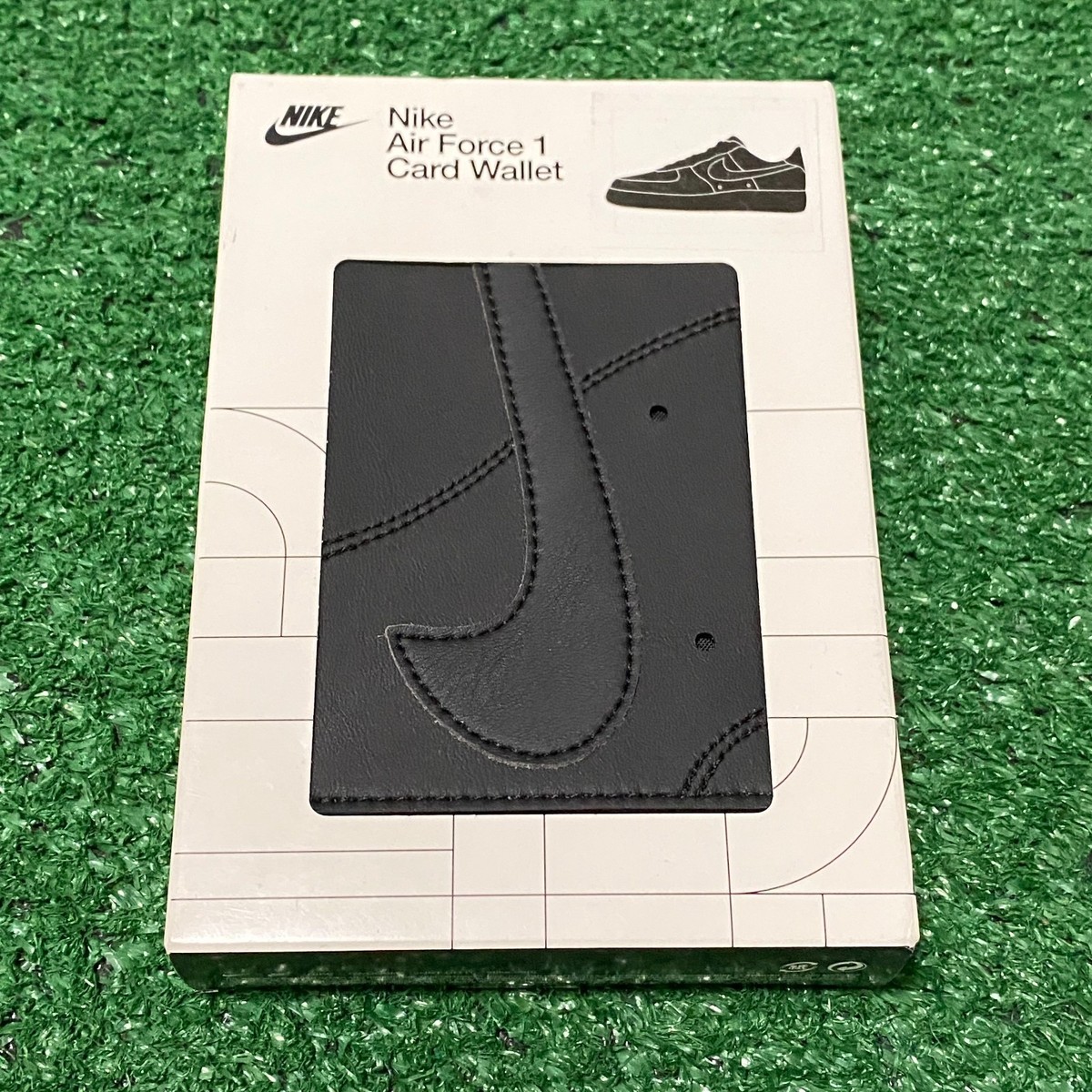 Nike Air Force 1 Card Wallet TRIPLE BLACK Brand New | eBay