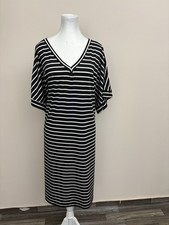 SHEIN Curve women’s shirt dress Stripped Pullover 4XL Short Sleeve V Neck