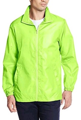 Hi Viz Vis Warnschutz Regenjacke wasserdicht Arbeitsreißverschluss neongelb Gr. L
