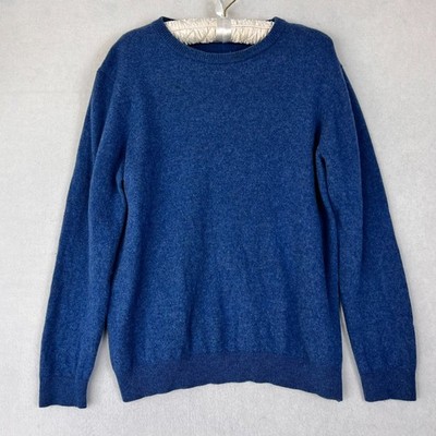Woolovers Wool Cashmere Blend Sweater Women's Size XL in Blue