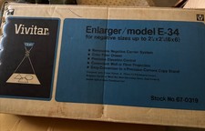 Vivitar Enlarger Model E-34 Photography Photo Negatives up to 2 1/4 x 2 1/4