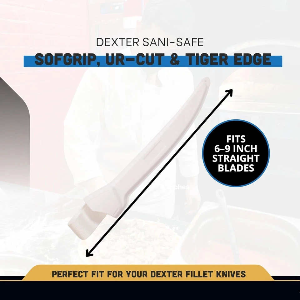 Vaina de cuchillo para cuchillos de filete de 6 a 9 pulgadas funda de plástico duro con lazo para cinturón Foto 4 de 4