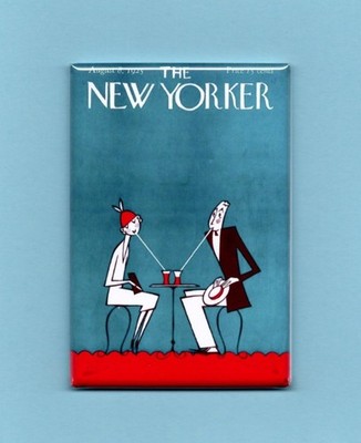 THE NEW YORKER MAGAZINE COVER *2X3 FRIDGE MAGNET* ART DECO 1925 COUPLE DINNER