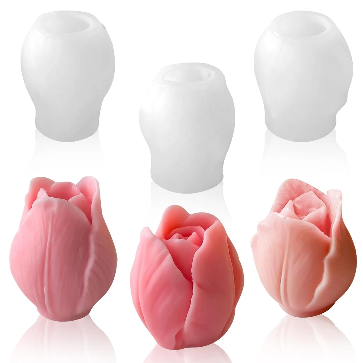 Stampo In Silicone Per Candela A Forma Di Peonia – Stampo Per Resina, Cioccolato, Sapone, Fiore 8,3 Cm, Alimentare, Resistente Al Calore (-40°C A +230°C)