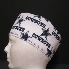 Dallas Cowboys Mens Scrub Cap, Surgical Skull Cap, Nurses Cap, One Size