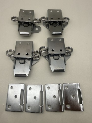 4 Set Iron Spring Loaded Butterfly Twist Latch Large Keeper Toggle Clamp *READ..