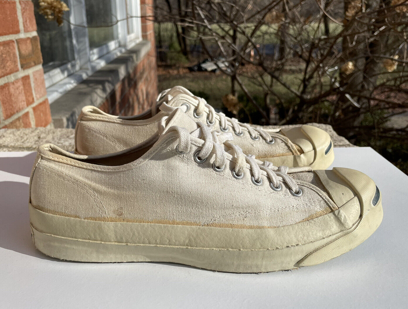 Vintage RARE 60s Made In USA Converse JACK PURCELL PF Canvas shoes