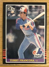 1985 Donruss Terry Francona Baseball Card #132 Expos 1B Mid-Grade VG O/C