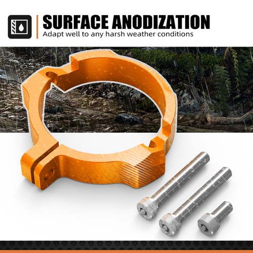 CNC Cylinder Flange Guard Pipe Clamp For KTM 250 300 SX XC XCW EXC TPI 2017-2022 - Foto 3 di 8