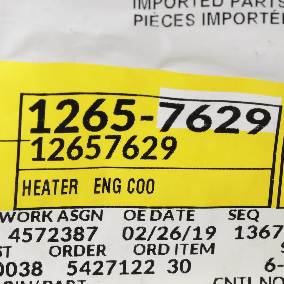 Bloque calentador diésel Durmax 01-16 fabricante de equipos originales nuevo Cadillac Chevrolet GMC 12657629 Foto 3 de 3