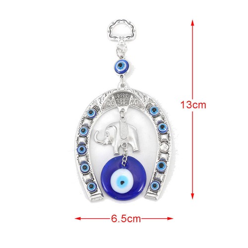 Wall Hanging Turkish Blue Glass Evil Eye Amulet Home Decor Lucky Protection -1PC - Picture 2 of 8