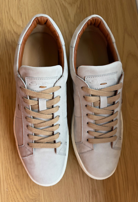 Sneakers Santoni Uomo Grigio Nabuk – Made In Italy Taglia 43 EU / 10 US