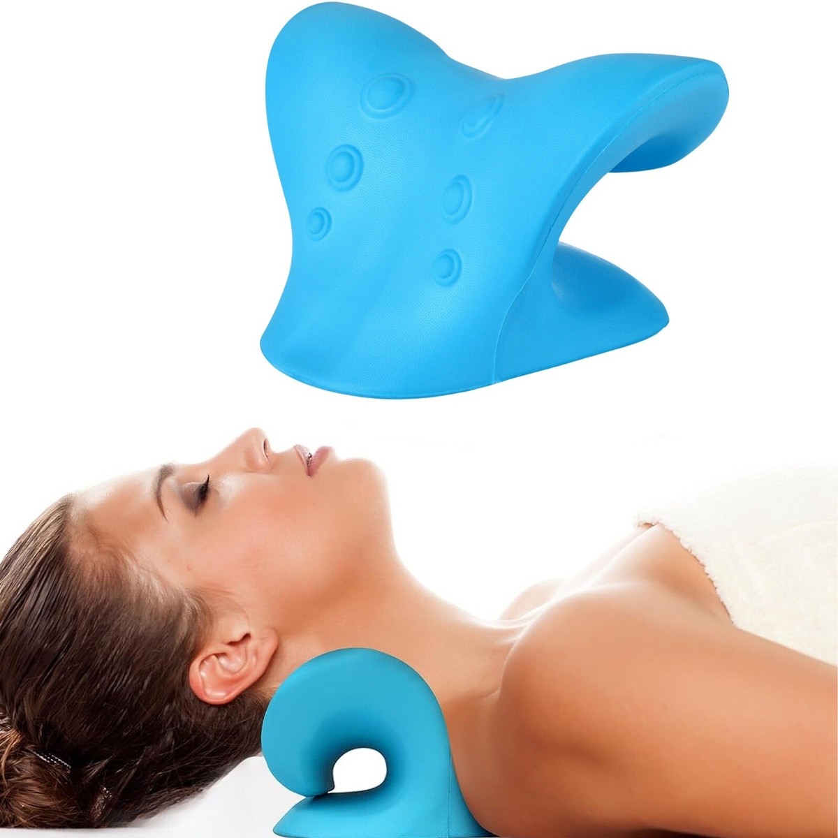 Neck and Shoulder Relaxer|Spine Alignment|Chiropractic Pillow