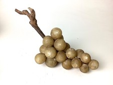 Vintage Italian Alabaster Grapes Mid Century 14  Marble Stone Grape Cluster