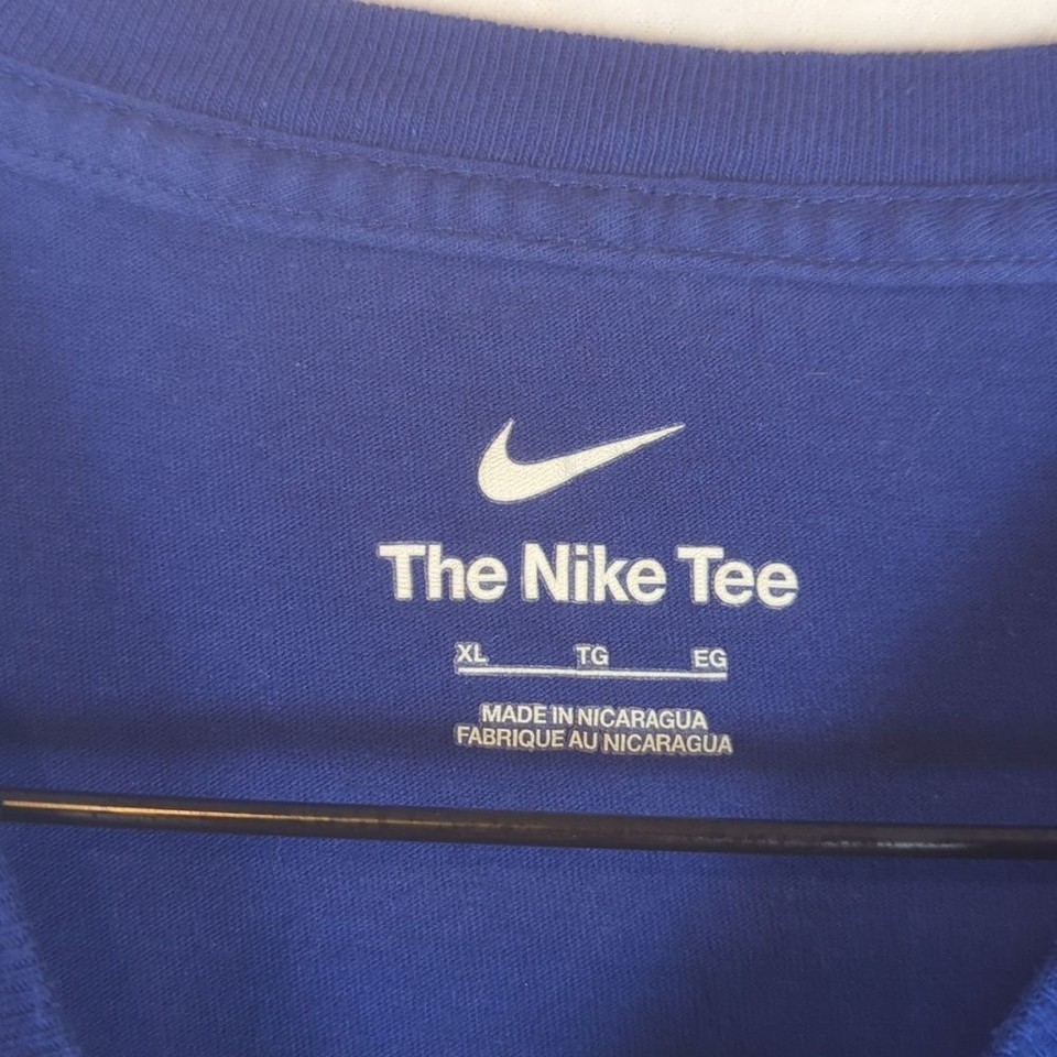 The Nike Tee Blue & White Logo Casual Tee Shirt Men's XL eBay