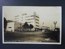 CBS TV Studios Columbia Square Hollywood Real Photo Postcard RPPC 1950s Vintage