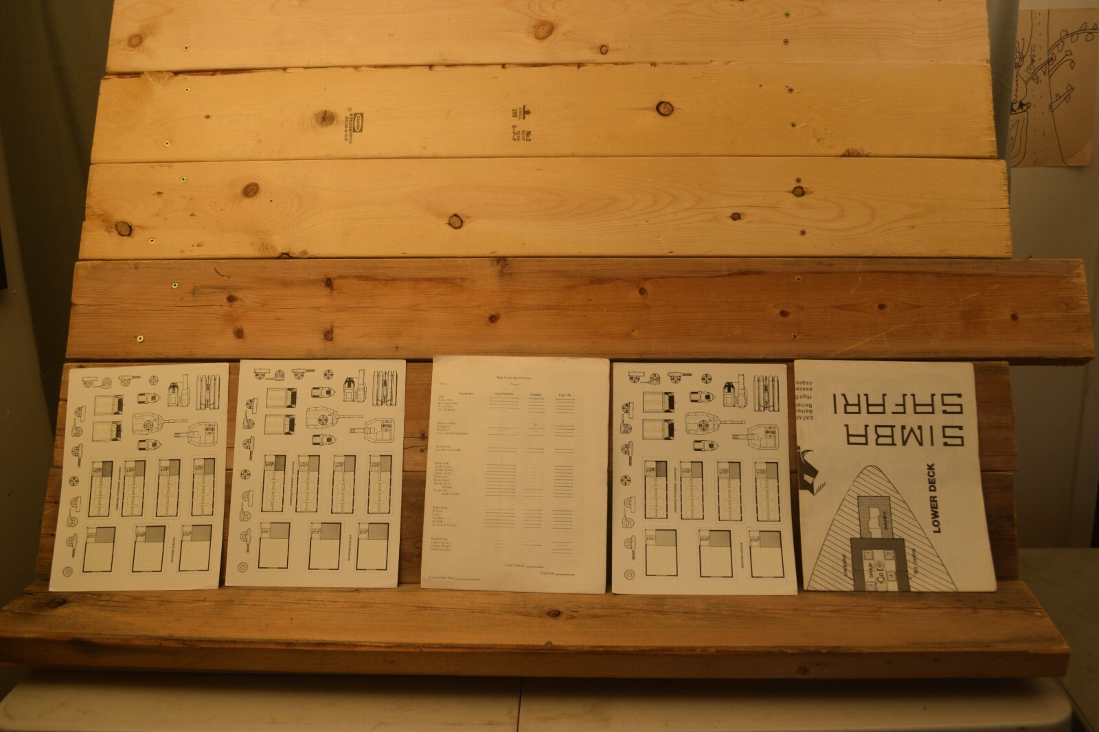 GDW Simba Safari Traveller RPG Ship Deck Plans w/ Cutouts FASA VTG