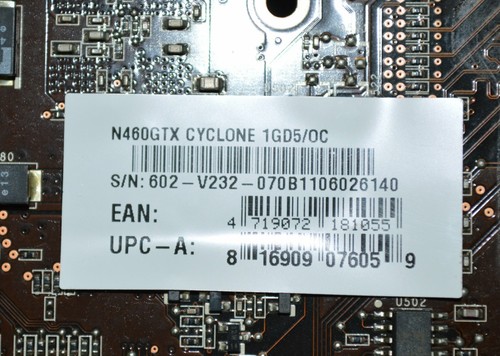 MSI NVIDIA GeForce GTX 460 (N460GTX Cyclone 1GD5/OC Graphics Card - C0157CX - Picture 5 of 5