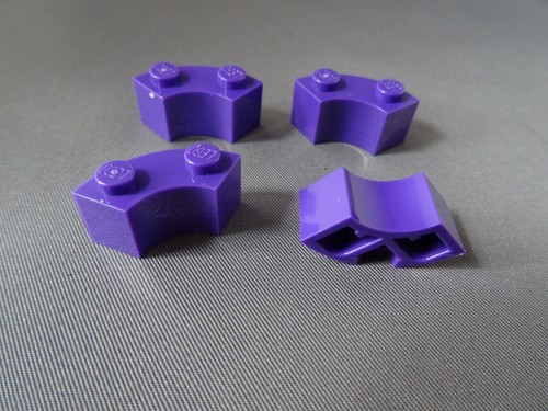 NEW LEGO PART 85080 DARK PURPLE 2 x 2 ROUND BRICK MACARONI x 4