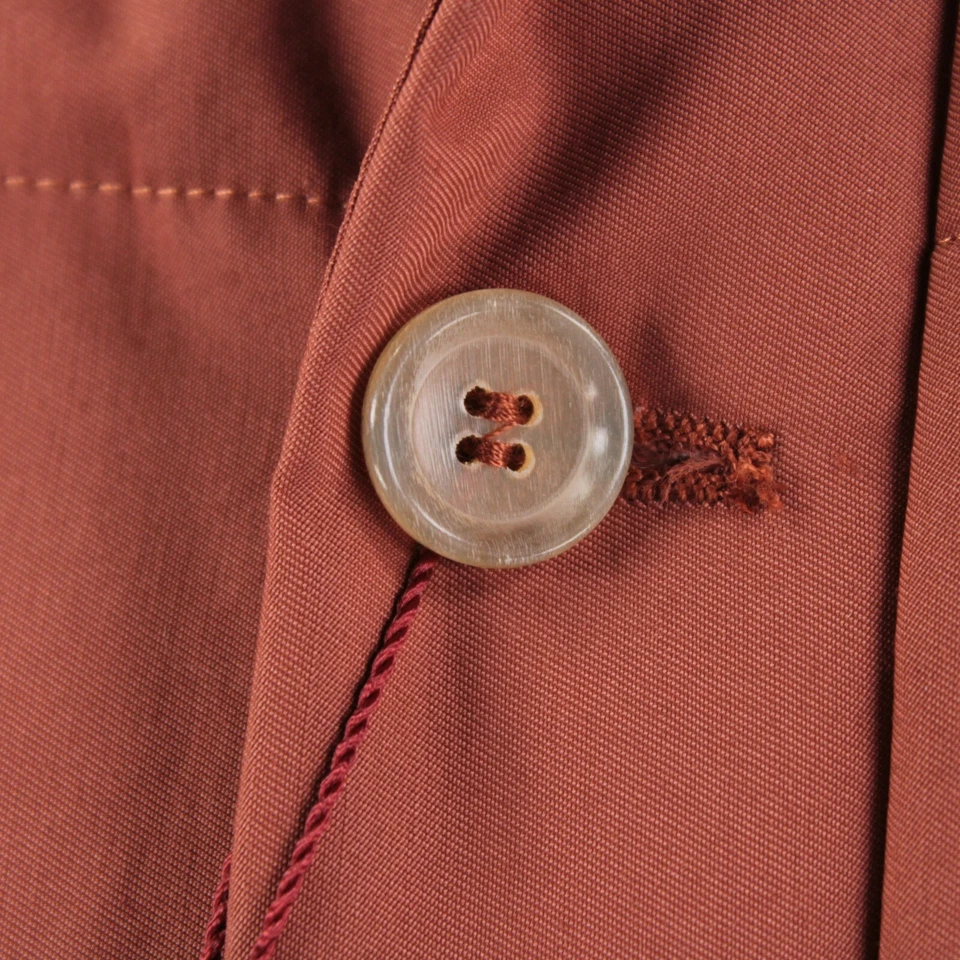 Chaleco con Capucha Luciano Barbera Nuevo con Etiquetas Mezcla de Algodón Talla 52 (L EE. UU.) en Naranja y Azul Foto 2 de 4