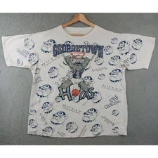 VINTAGE 90s Georgetown Hoyas Basketball AOP Shirt size XL