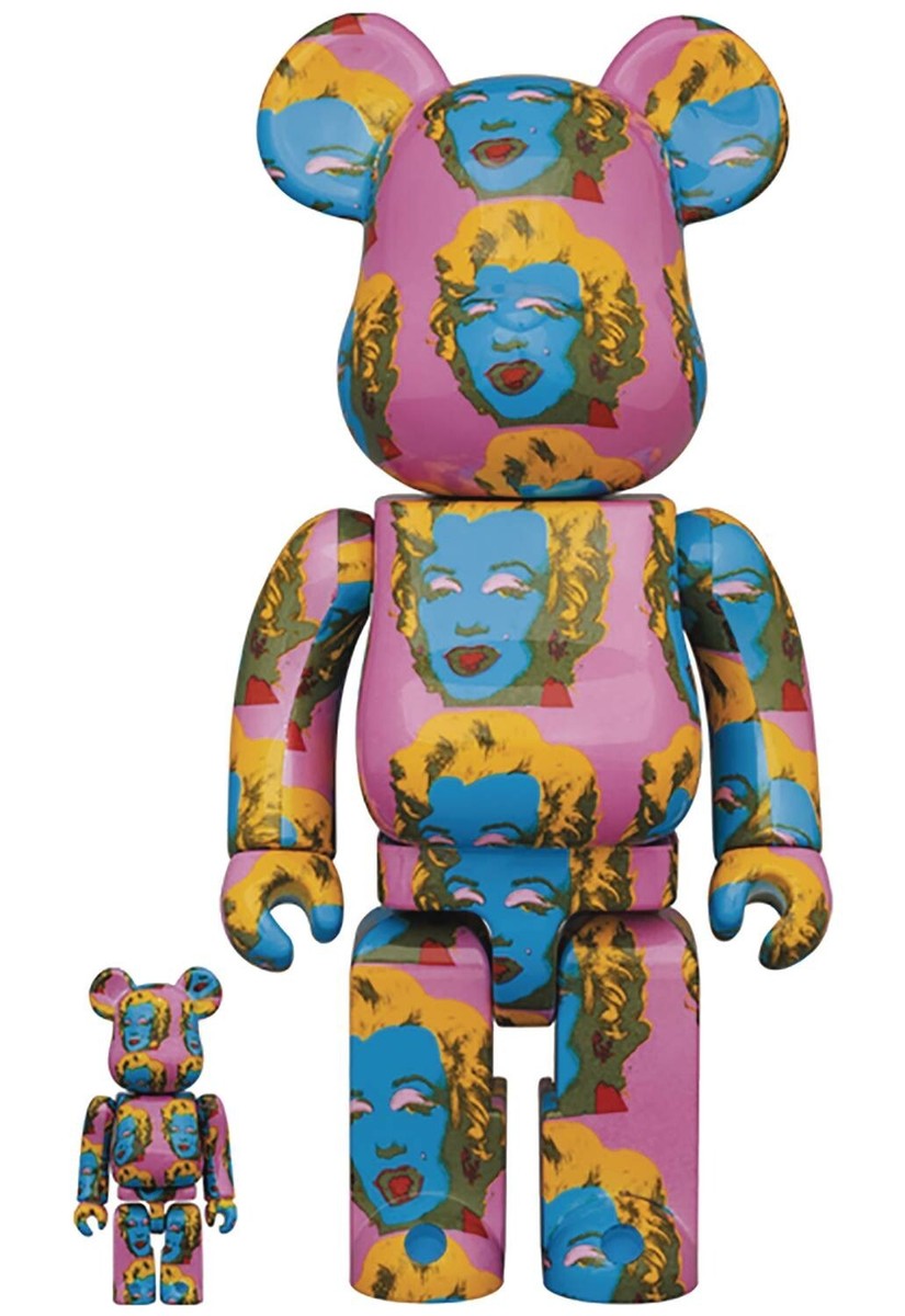 MEDICOM TOY - Andy Warhol Marilyn Monroe 100％ & 400％ Andy Warhol Marilyn Monroe 2 Bearbrick 400% & 100% 2 Pack