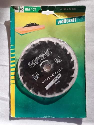 Wolfcraft Ø150 x 20 x 2,4mm Kreissägeblatt 20 Zähne 8HM/CT 6732000 👉NEU/OVP👈