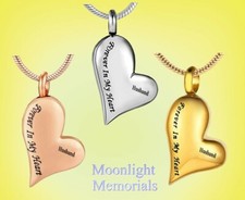 New Husband Forever in My Heart Cremation Urn Keepsake Ashes Memorial Necklace