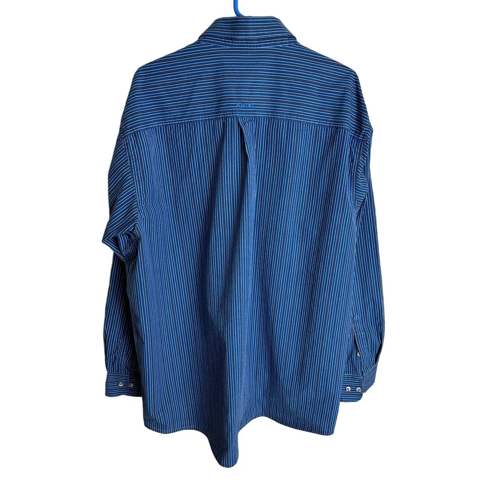 Camisa occidental Ariat Pro Series XL ajustada manga larga a rayas con botones para hombre Foto 2 de 4