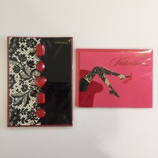 Papyrus Cards - High Quality Valentine's Day Black Lace - Lot of 2