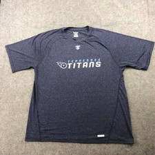 Tennessee Titans Shirt Men XL Blue Spell Out Football Reebok Play Dry *