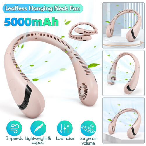 5000mAh USB Neck Hanging Fan Cooling Air Cooler Portable Little Air Conditioner - Picture 17 of 59