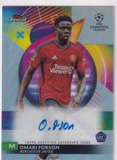 Topps Finest Champions League 2024 No. A-OF Omari Forson Rookie Refractor Auto