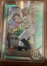 Fidel Montero 2022 1st Bowman Chrome Aqua Mojo /225 #BCP-74 YANKEES
