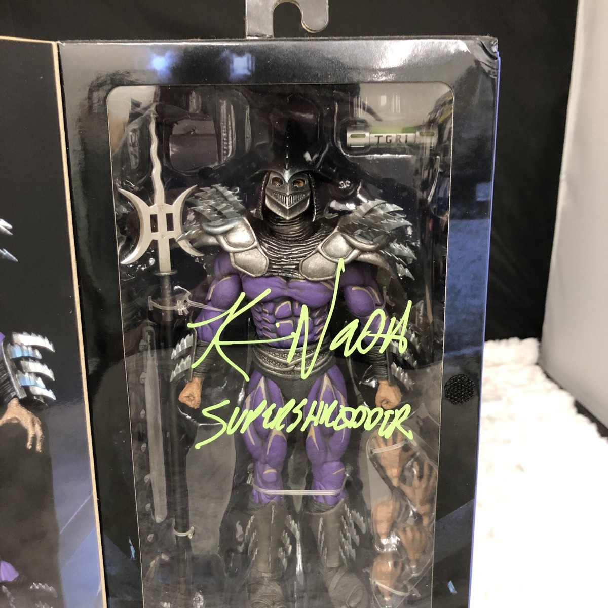 TMNT Super Shredder Neca Signed Kevin Nash NO COA AUTOGRAPH Ninja