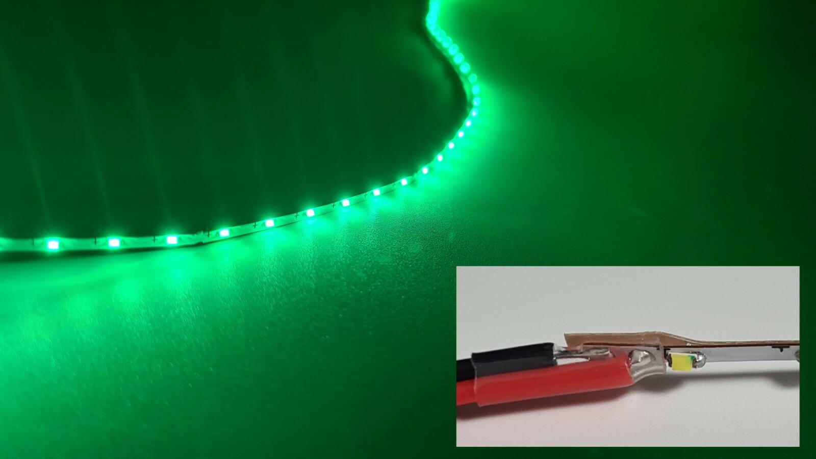 Mini LED Band nur 1,6 mm schmal 50/100cm Kirmes Häuser Waggon freie Farbauswahl