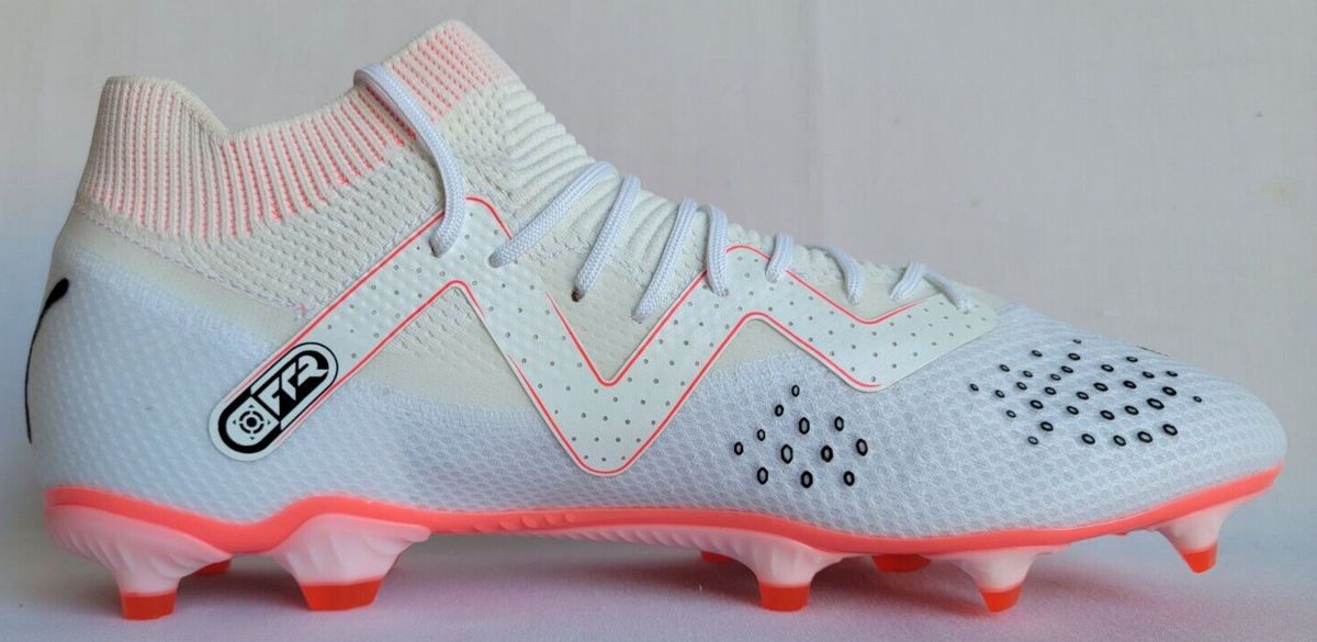 Mens Size 11.5 White Fire Orchid Puma Future Pro FG/AG Soccer