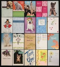 Lot of 20 Recycled Greetings Cards-THANK YOU -Humorous, Fun, Cute -Retail 56.30