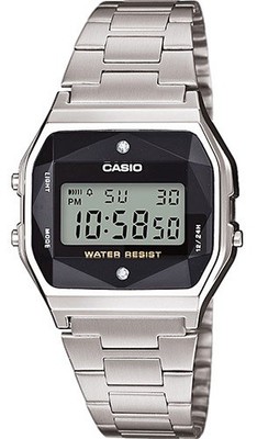 Casio A-158WEAD Orologio Vintage con veri Brillantini, Crono, Luce, Batt.7  anni | eBay