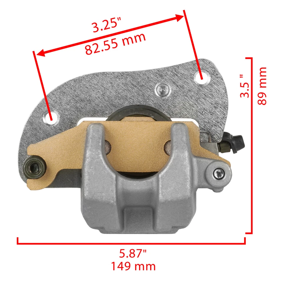 Pinza de freno delantera izquierda con pastillas para Yamaha Kodiak 700 YFM700K 4x4 2016-2021 Foto 2 de 4