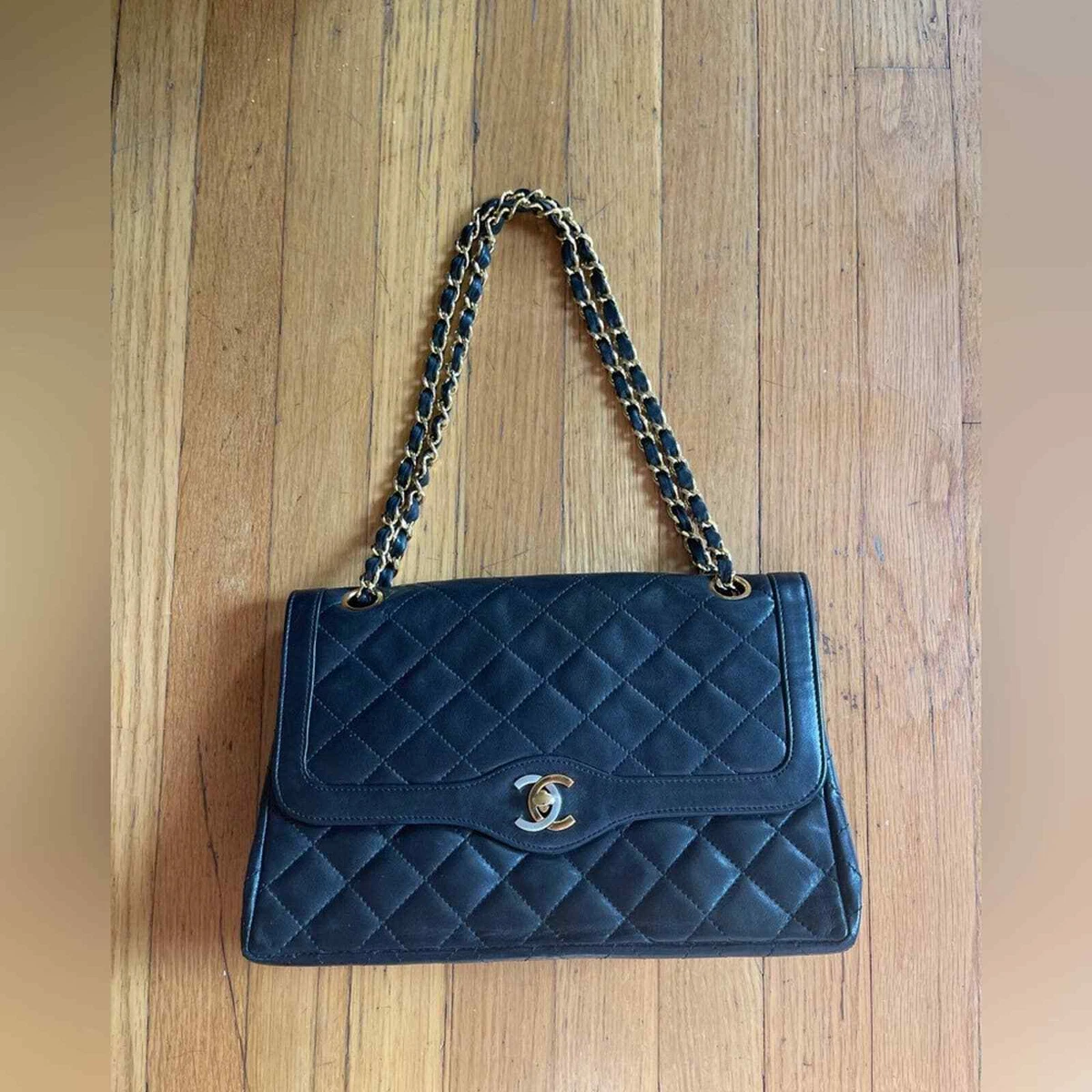 80s Vintage Chanel Lambskin Flap Bag