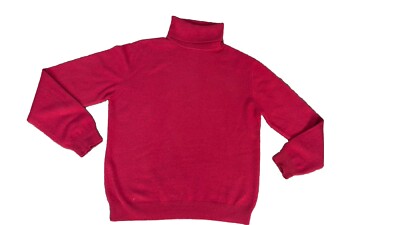 Geneva 100%Cashmere Sweater  Turtleneck  Burgundy  ~L
