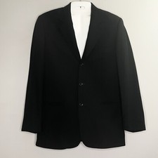 Banana Republic Men  s 4-Season Wool Blazer 3-Button Suit Jacket Black Size 40R