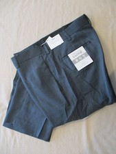 NWT 75 PERRY ELLIS EASY CARE FLAT FRONT TRAVEL-LUXE DRESS PANTS NAVY 34X34