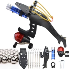 Bowfishing Sling Catapult Fishing Darts Reel Archery Bow Arrowhead Hunting Shoot