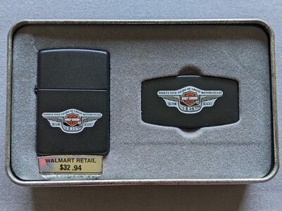 1998 HARLEY DAVIDSON 95th ANNIVERSARY BLACK ZIPPO LIGHTER 1998 HARLEY DAVIDSON 95th ANNIVERSARY BLACK ZIPPO LIGHTER