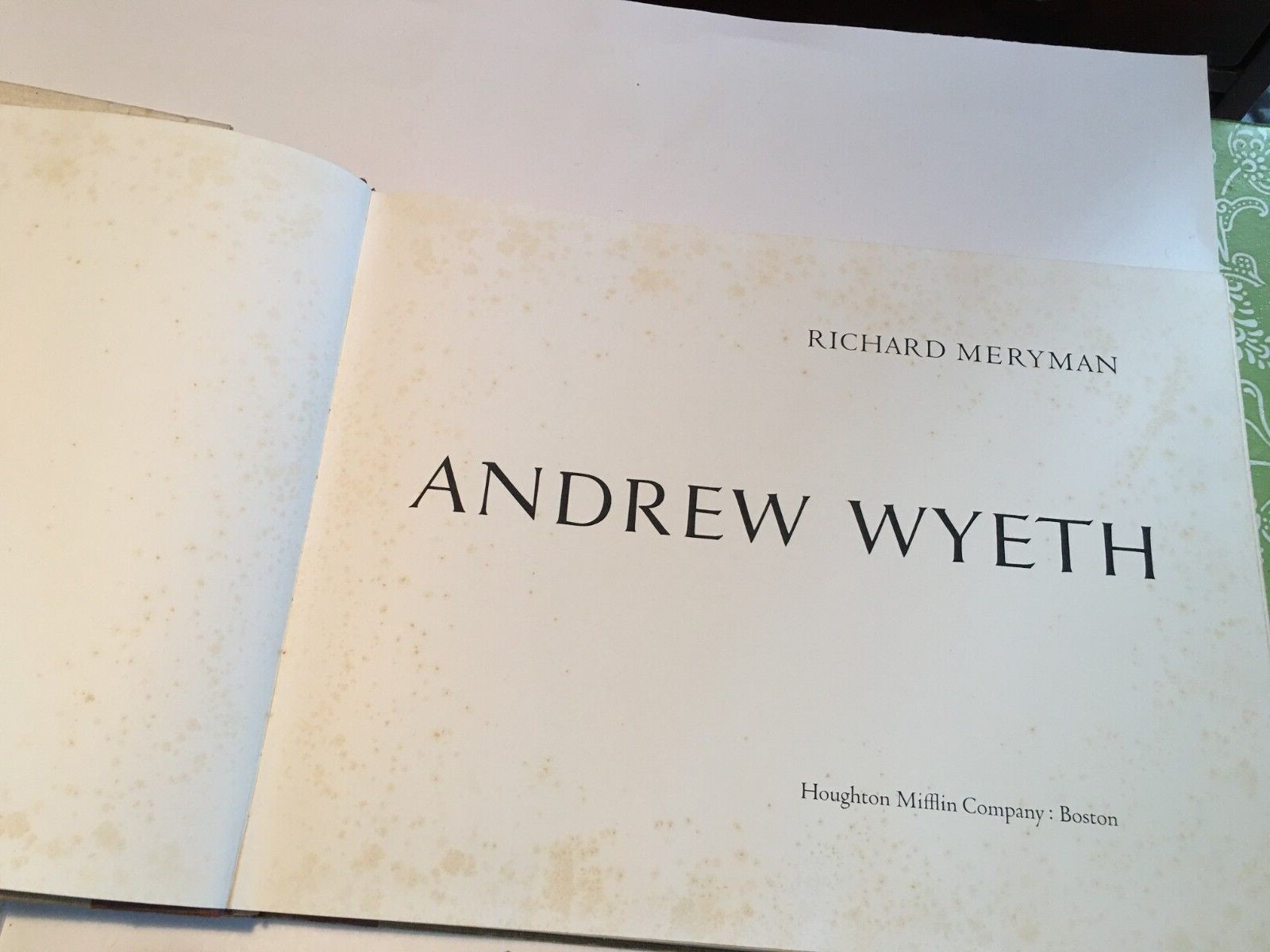 Andrew Wyeth Oversized Art Book 1968 with Time Magazine Article eBay