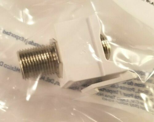 41084-FWF Leviton QuickPort F-Type Coax Adapter Nickel Plated, White - 50 COUNT - Picture 4 of 4