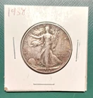 1938 Walking Liberty Half - Higher Grade - Toning - Scratched REV